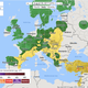 A snapshot of particulate pollution across Europe on Aug. 3, 2017.